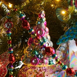 Raz Imports Raz Eric Cortina 5.5" Multicolored Reflector Tree Glass Christmas Ornament 4553179 Outlet