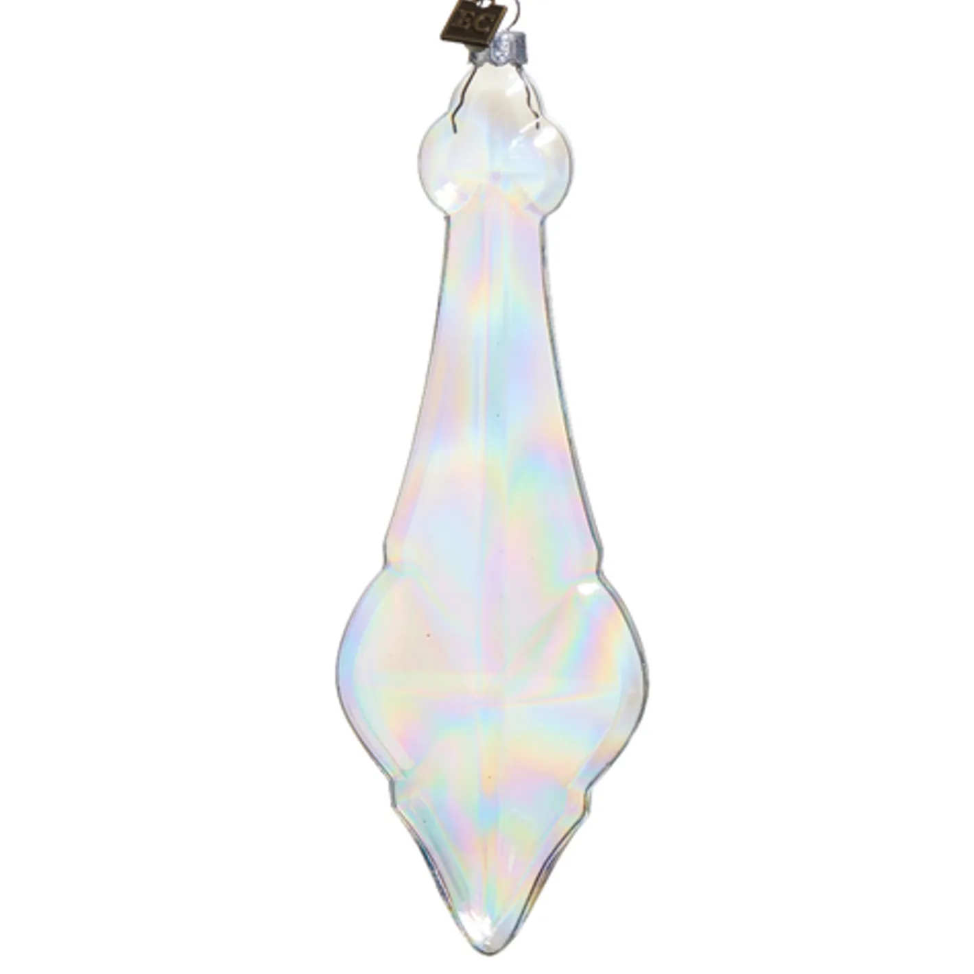 Raz Imports Raz Eric Cortina 6.75" or 8" Iridescent Grand Crystal Drop or Point Glass Christmas Ornament Best