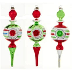 Raz Imports Raz Eric Cortina Vintage Finial Reflector Glass Christmas Ornament 4220231 Outlet