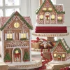 Raz Imports Raz LED Lighted Holiday Spice Gingerbread House Christmas House Figure Online