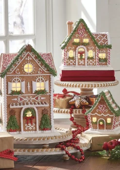 Raz Imports Raz LED Lighted Holiday Spice Gingerbread House Christmas House Figure Online