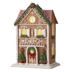 Raz Imports Raz LED Lighted Holiday Spice Gingerbread House Christmas House Figure Online