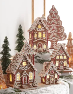 Raz Imports Raz Lighted Sprinkle Gingerbread House Christmas Decoration