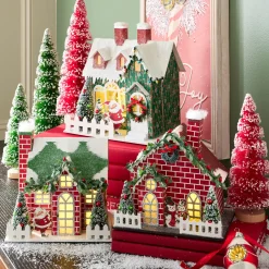 Raz Imports Raz Lighted The Magic of Christmas Candy Cane House or Brick House Hot
