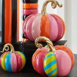 Raz Imports Raz Multicolor High Gloss Pumpkin Halloween Decoration Best