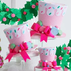Raz Imports Raz Pink Sprinkles Snowman Top Hat Christmas Decoration Online