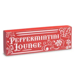 Raz Imports Raz Red High Shine Block Christmas Cocktail Sign Best