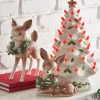 Raz Imports Raz Retro Deer with Wreath Vintage Christmas Figure Clearance
