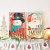 Raz Imports Raz Set of 2 28" Vintage Christmas Snowman and Santa Wood Wall Art Signs 4328035 Outlet