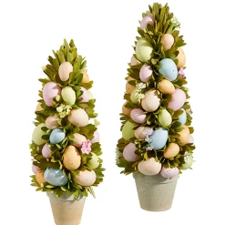 Raz Imports Raz Set of 2 Easter Egg Topiary Trees 4353304 Hot