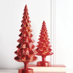 Raz Imports Raz Set of 2 Red Glass Christmas Tree Decoration 4222939 Online