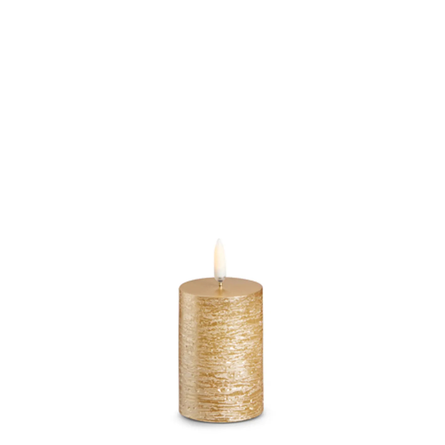 Raz Imports Raz Uyuni Rustic Gold Battery Operated Candle with Lighted Flickering Flame