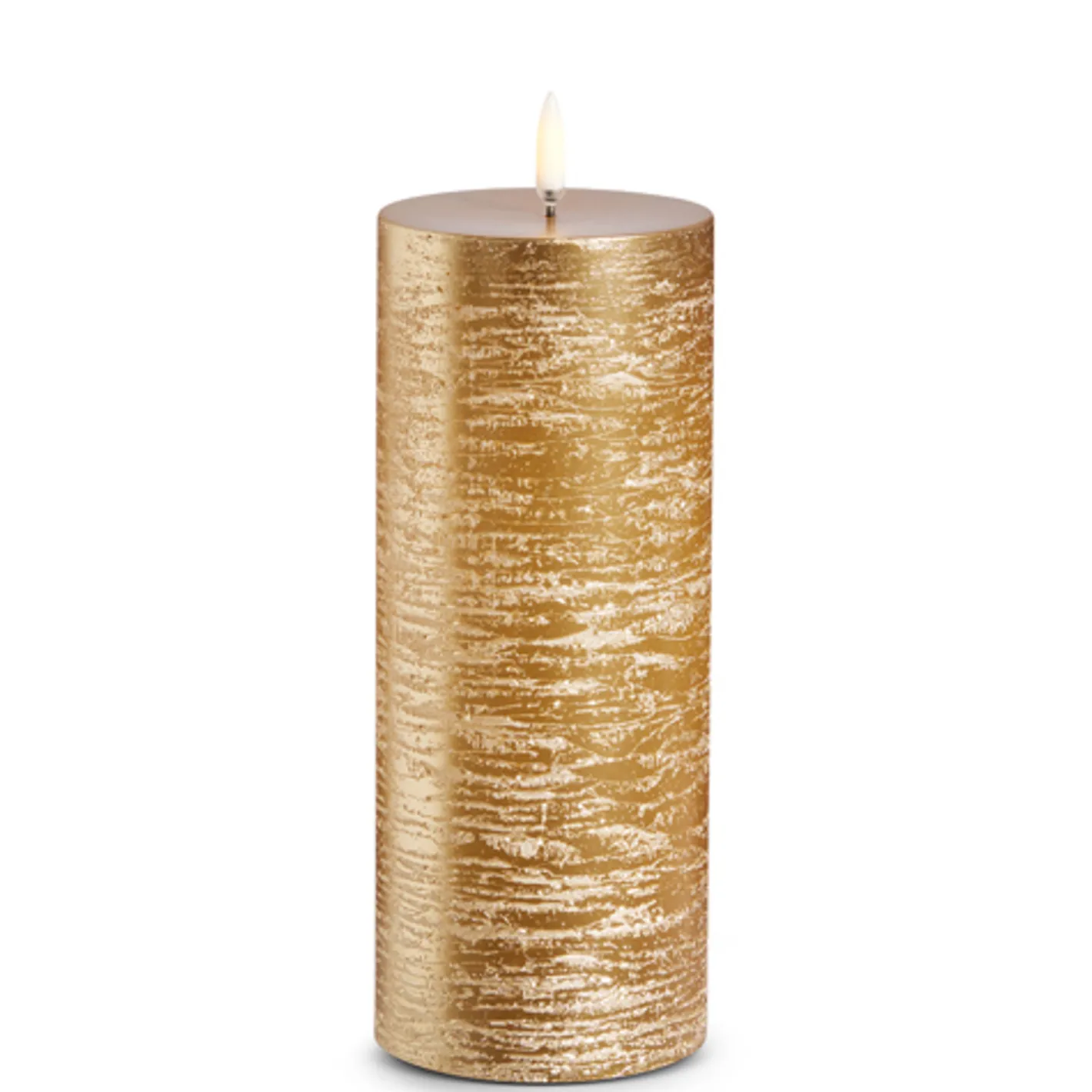 Raz Imports Raz Uyuni Rustic Gold Battery Operated Candle with Lighted Flickering Flame