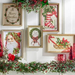 Raz Imports Raz Vintage Santa and Christmas Framed Prints Wall Decoration Online