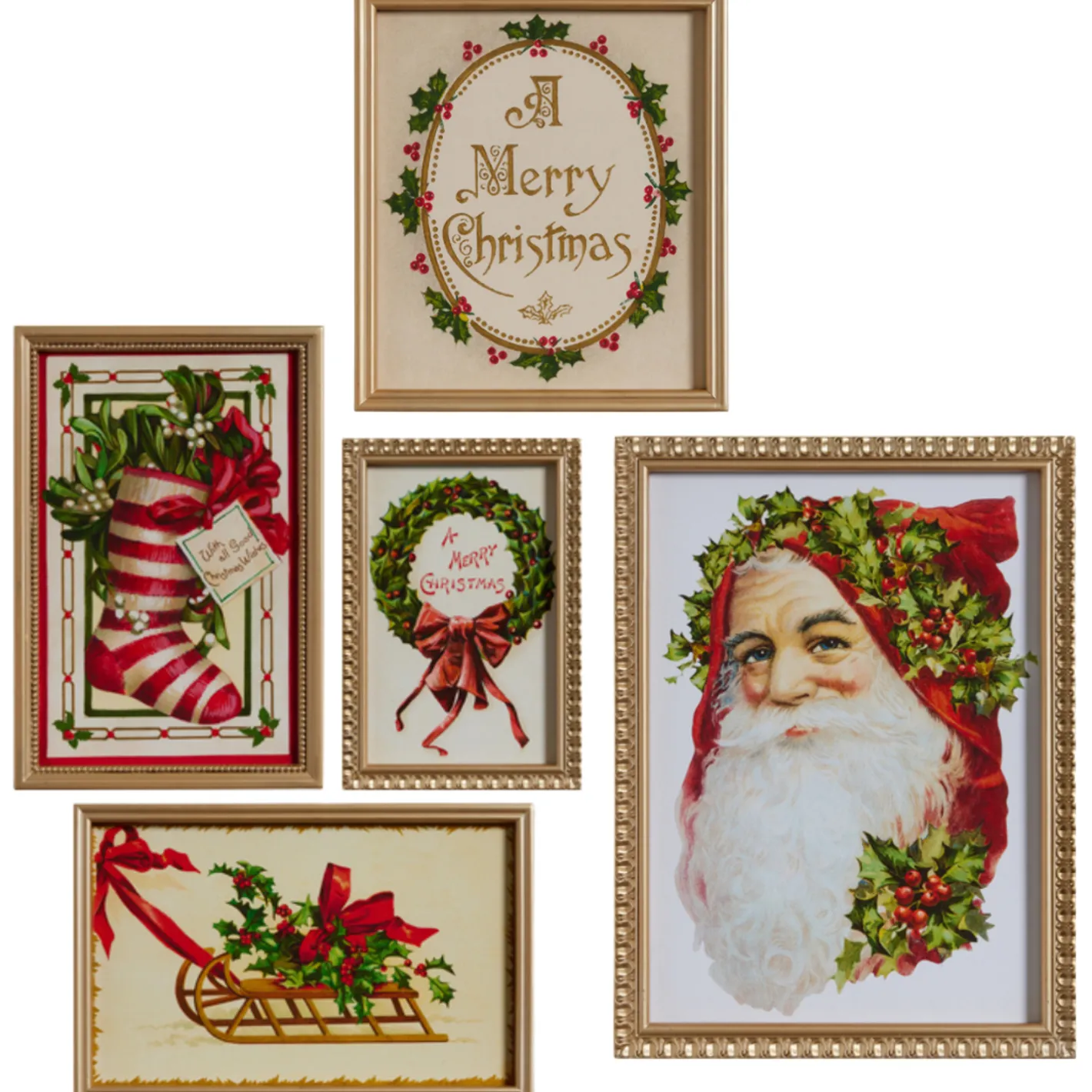 Raz Imports Raz Vintage Santa and Christmas Framed Prints Wall Decoration Online