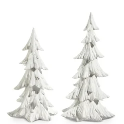 Raz Imports Raz White Carved Christmas Tree Decoration Set of 2 4401619 Best