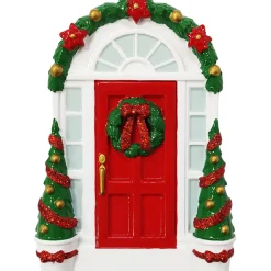 Polar X Red Door with Wreath Personalized Christmas Ornament OR2297 Discount