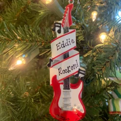 Polar X Red Electric Guitar Personalized Christmas Ornament OR1966 Outlet