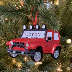 Polar X Red Jeep Personalized Christmas Ornament OR1763 New
