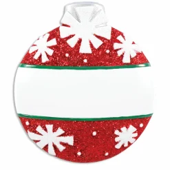 Polar X Red with Snowflakes Ball Personalized Christmas Ornament Discount