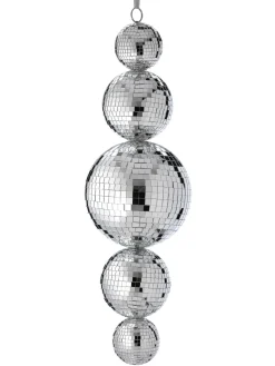 Regency International Regency 22" Large Silver Mirror Disco Ball Christmas Ornament MTX74025 New