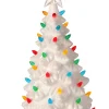 Regency International Regency 12" LED Lighted Battery Operated Porcelain Glittered Ceramic Christmas Tree MTX74303 Sale