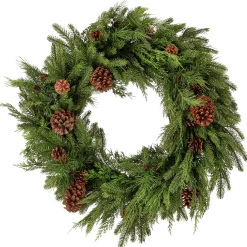 Regency International Regency 30" Real Feel Evergreen Mix Christmas Wreath MTX73280 New