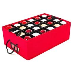 Santas Bags Santa's Bags Red 2 Tray Lid Top Christmas Ornament Storage SB-10453-RED Clearance