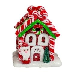 Kurt Adler Set of 3 Battery Operated Lighted Claydough Gingerbread Candy House Christmas Ornament D4107 Best