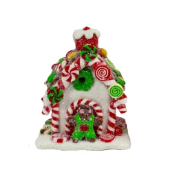 Kurt Adler Set of 3 Battery Operated Lighted Claydough Gingerbread Candy House Christmas Ornament D4107 Best