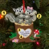 Polar X Squirrel Couple On Tree Trunk with Heart Personalized Christmas Ornament OR1890-SQ Best