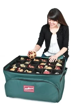 Treekeeper Tree Keeper 3 Tray Christmas Ornament Keeper Storage Bag with Front Pocket TK-10127 Hot