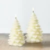Raz Imports Uyuni 7" or 8" Ivory Christmas Tree Flicker Flame Candle Best