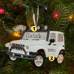 Polar X White Jeep 4X4 Personalized Christmas Ornament White OR1763-W Hot