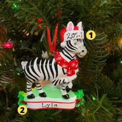 Polar X Zebra Personalized Christmas Ornament OR1850-Z New